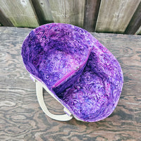 Canvas Knitting Basket - Purple
