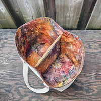 Canvas Knitting Basket - Autumn Colours