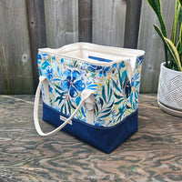 Tropical Floral print Knit Night Bag