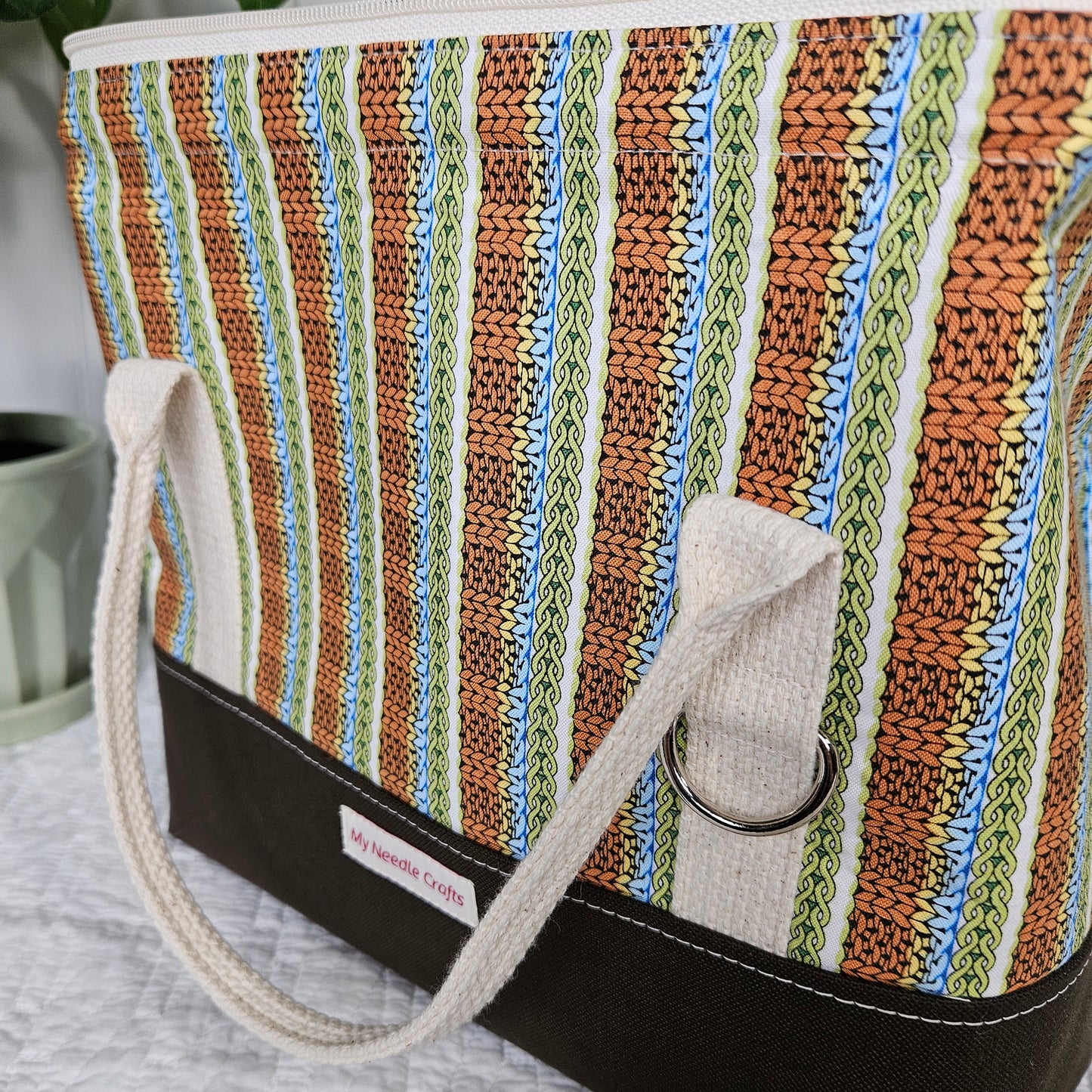 Knit Stitch print Knit Night Project Bag