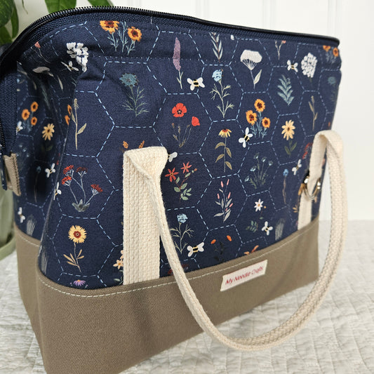 Wildflower Hexi print Knit Night Project Bag