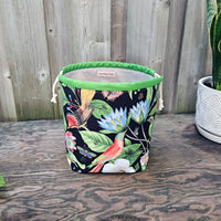 Tropical Bird Print Divided Shawl Size Bag