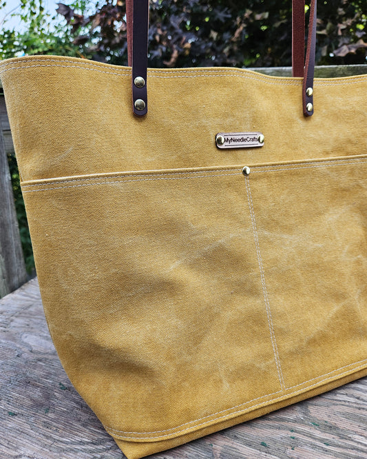 Canvas Tote in Honey Mustard