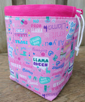 Llama Quotes Print Divided Sock Size Knitting Bag