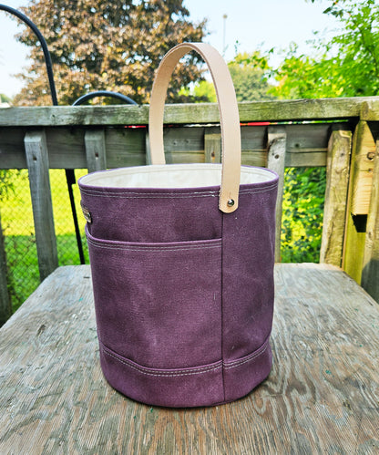 Canvas Bucket in Cabernet