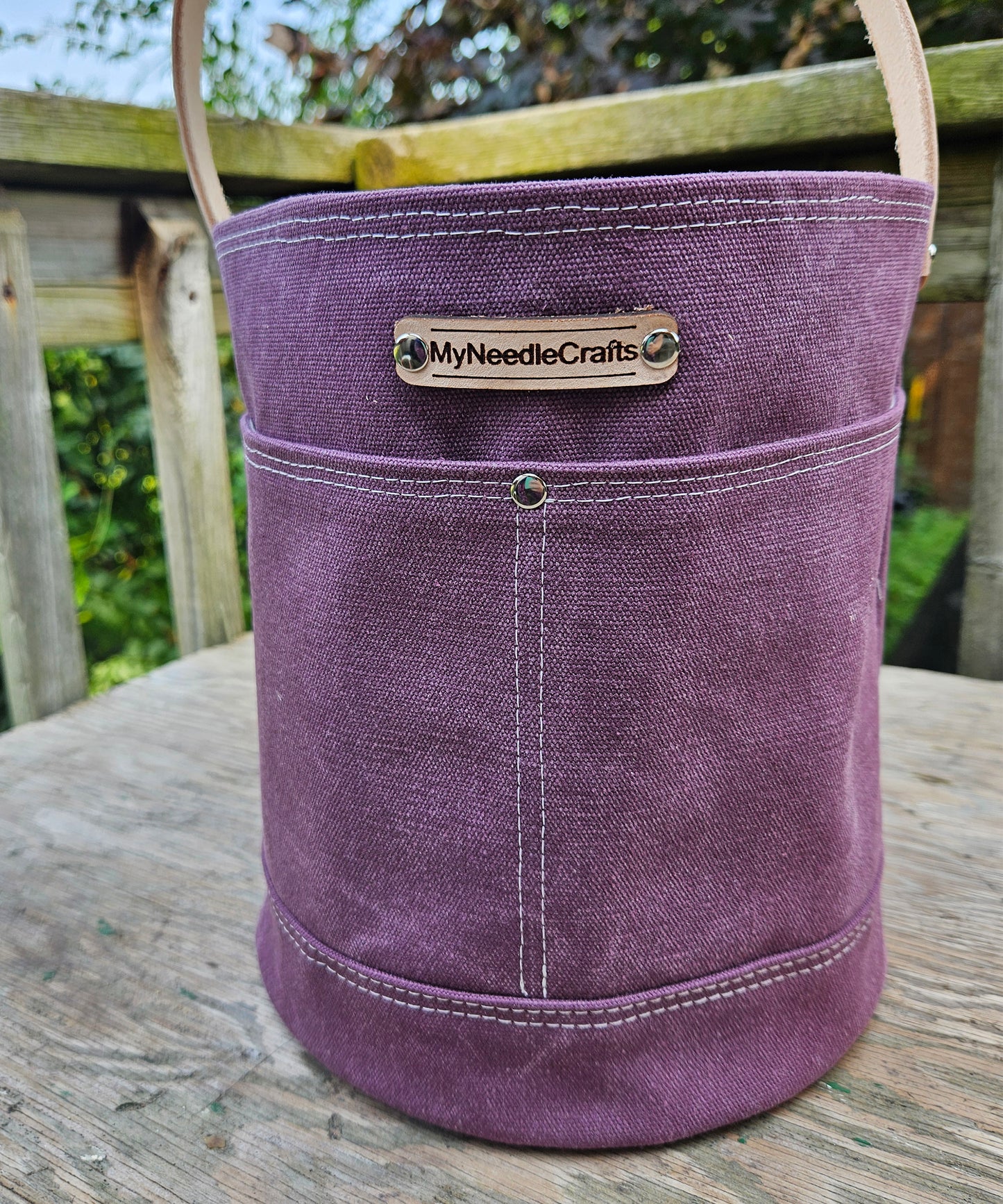 Canvas Bucket in Cabernet