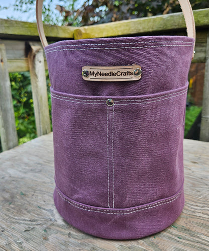 Canvas Bucket in Cabernet