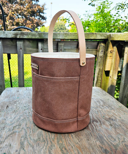 Canvas Bucket in Tortoise Shell