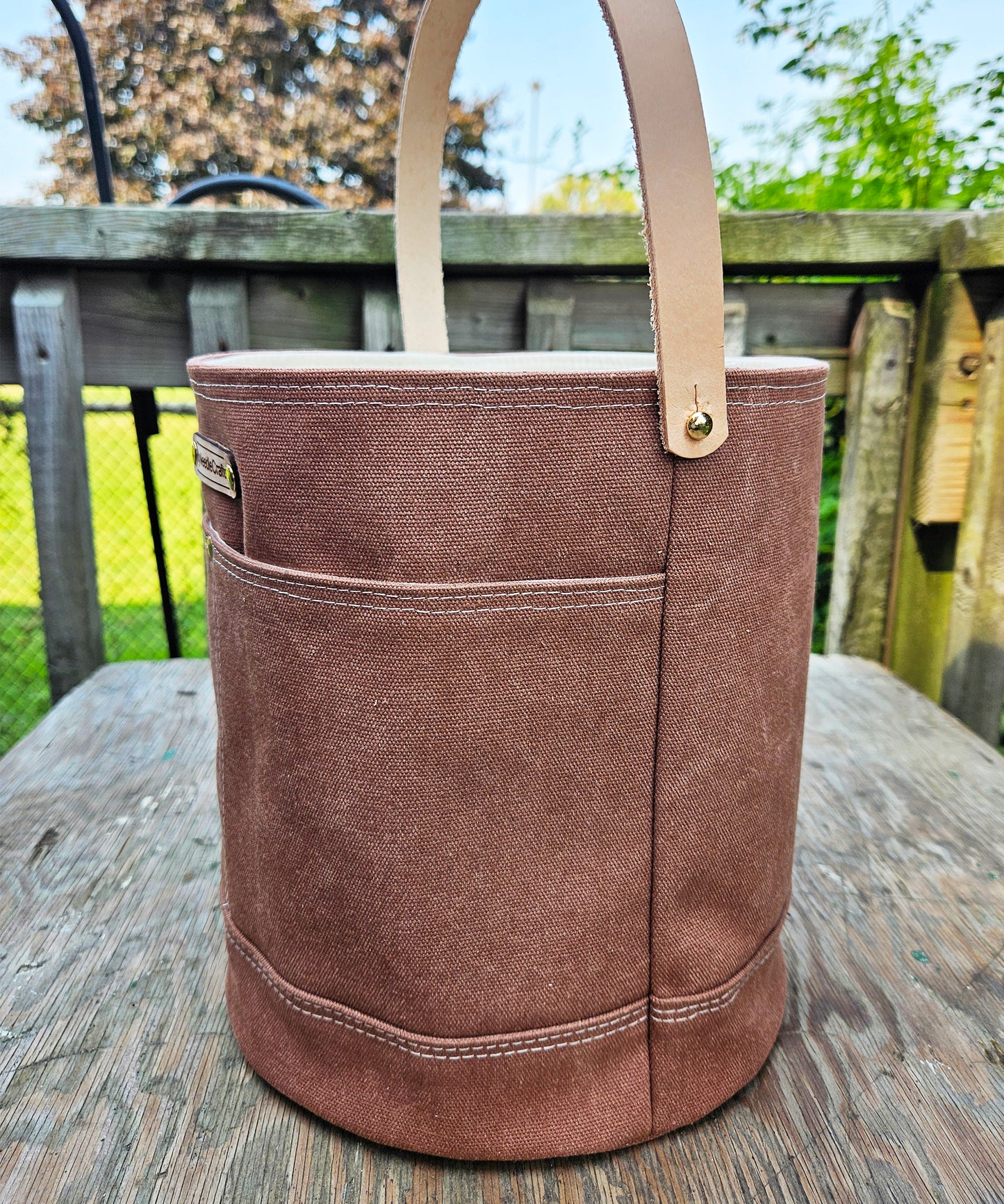 Canvas Bucket in Tortoise Shell