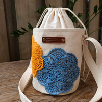 Project Bucket Bag – Crossbody Style - Tangerine/Blue