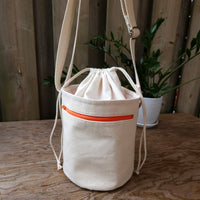 Project Bucket Bag – Crossbody Style - Tangerine/Blue
