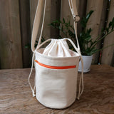 Project Bucket Bag – Crossbody Style - Tangerine/Blue