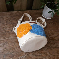 Project Bucket Bag – Crossbody Style - Tangerine/Blue