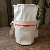 Project Bucket Bag – Crossbody Style - Tangerine/Blue