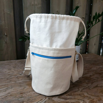 Project Bucket Bag – Crossbody Style - Blue/Soft purple