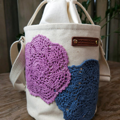 Project Bucket Bag – Crossbody Style - Blue/Soft purple