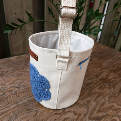 Project Bucket Bag – Crossbody Style - Blue/Soft purple