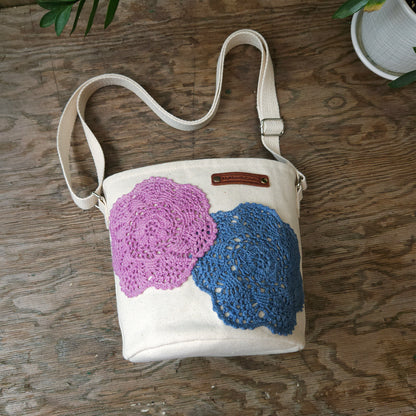 Project Bucket Bag – Crossbody Style - Blue/Soft purple