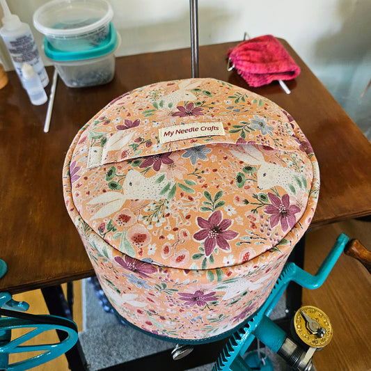 Circular Sock Machine Cover in Spring Bunnies Print