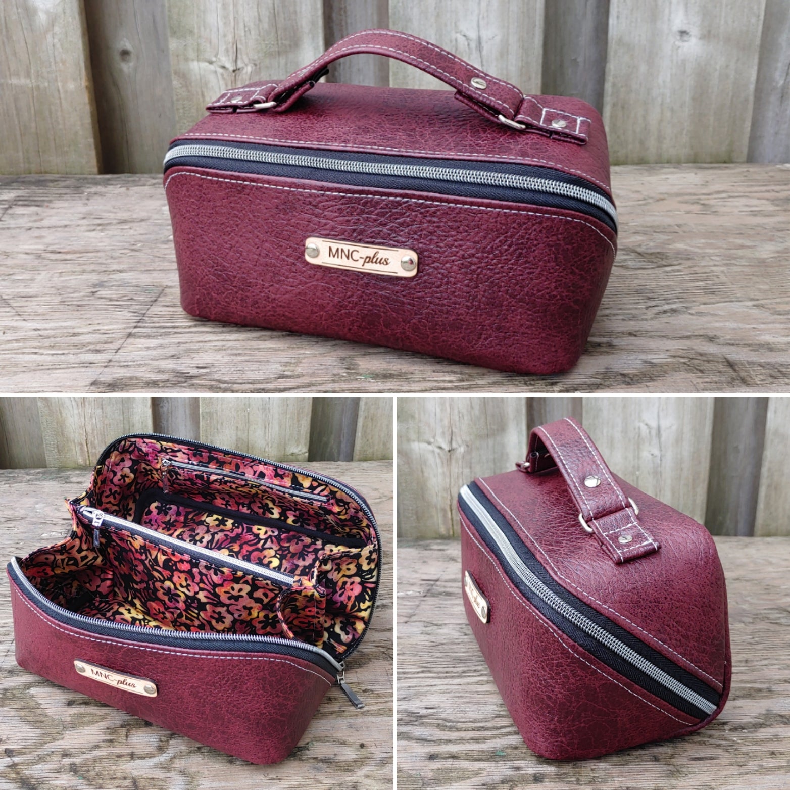 Zip and Go Pouch in Deep Red Vinyl