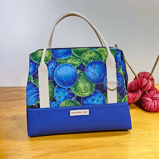 Holiday Balls print Knit Night Bag