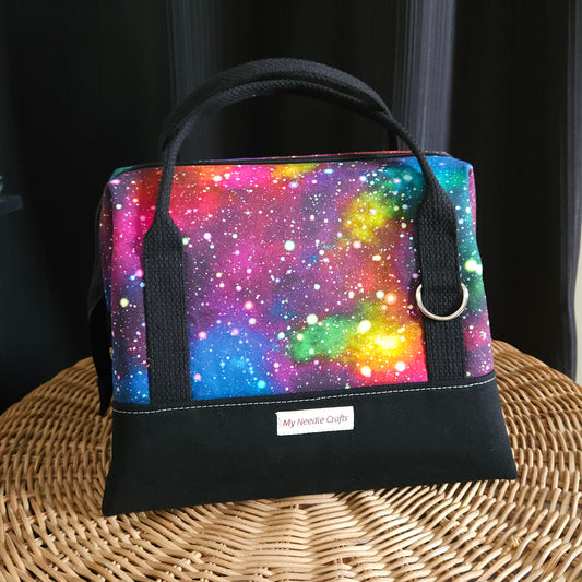 Rainbow Galaxy print Knit Night Project Bag