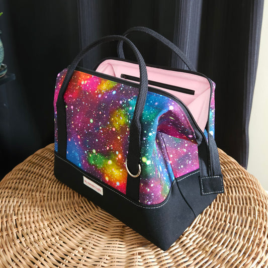 Rainbow Galaxy print Knit Night Project Bag
