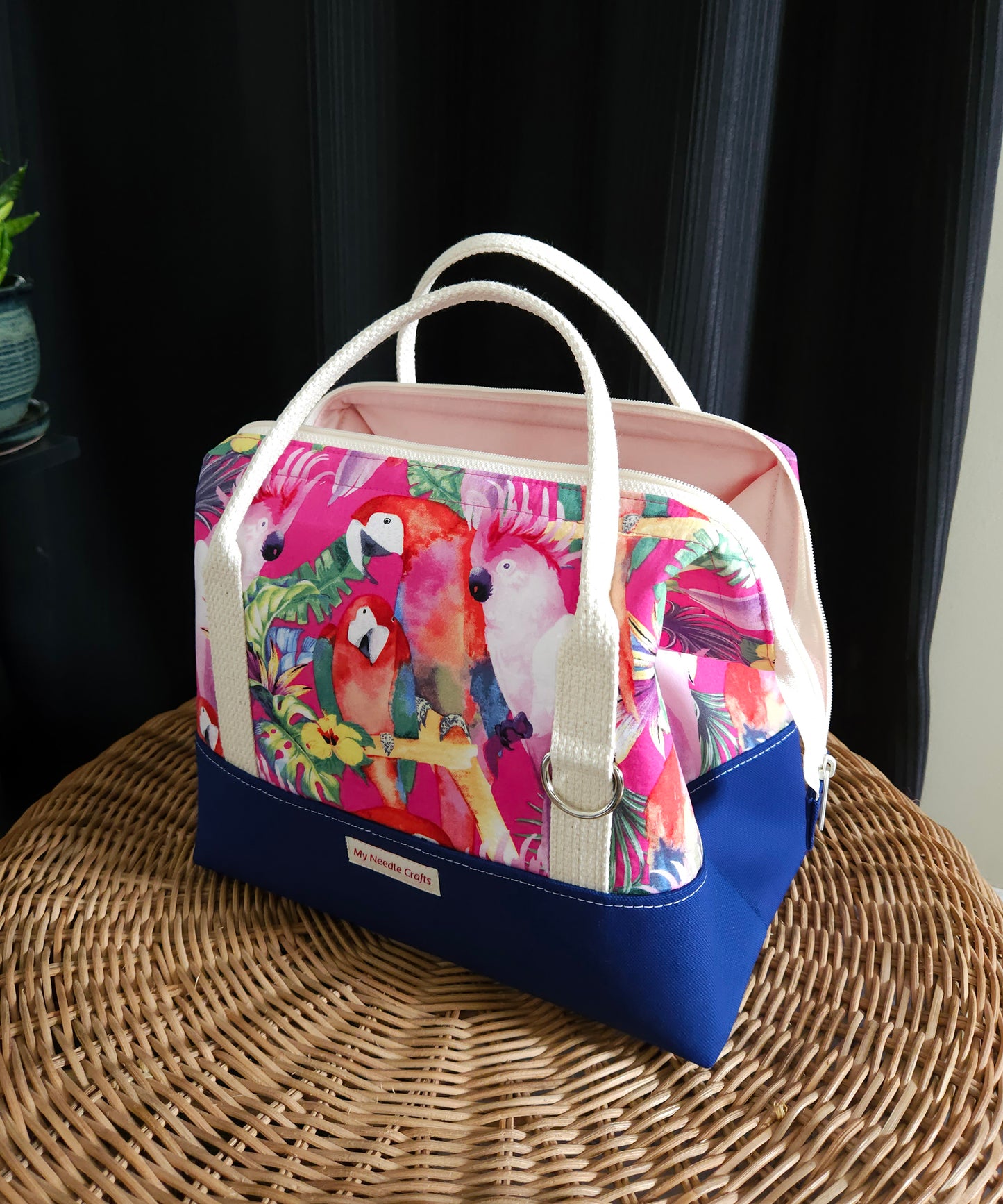 Parrot print Knit Night Project Bag