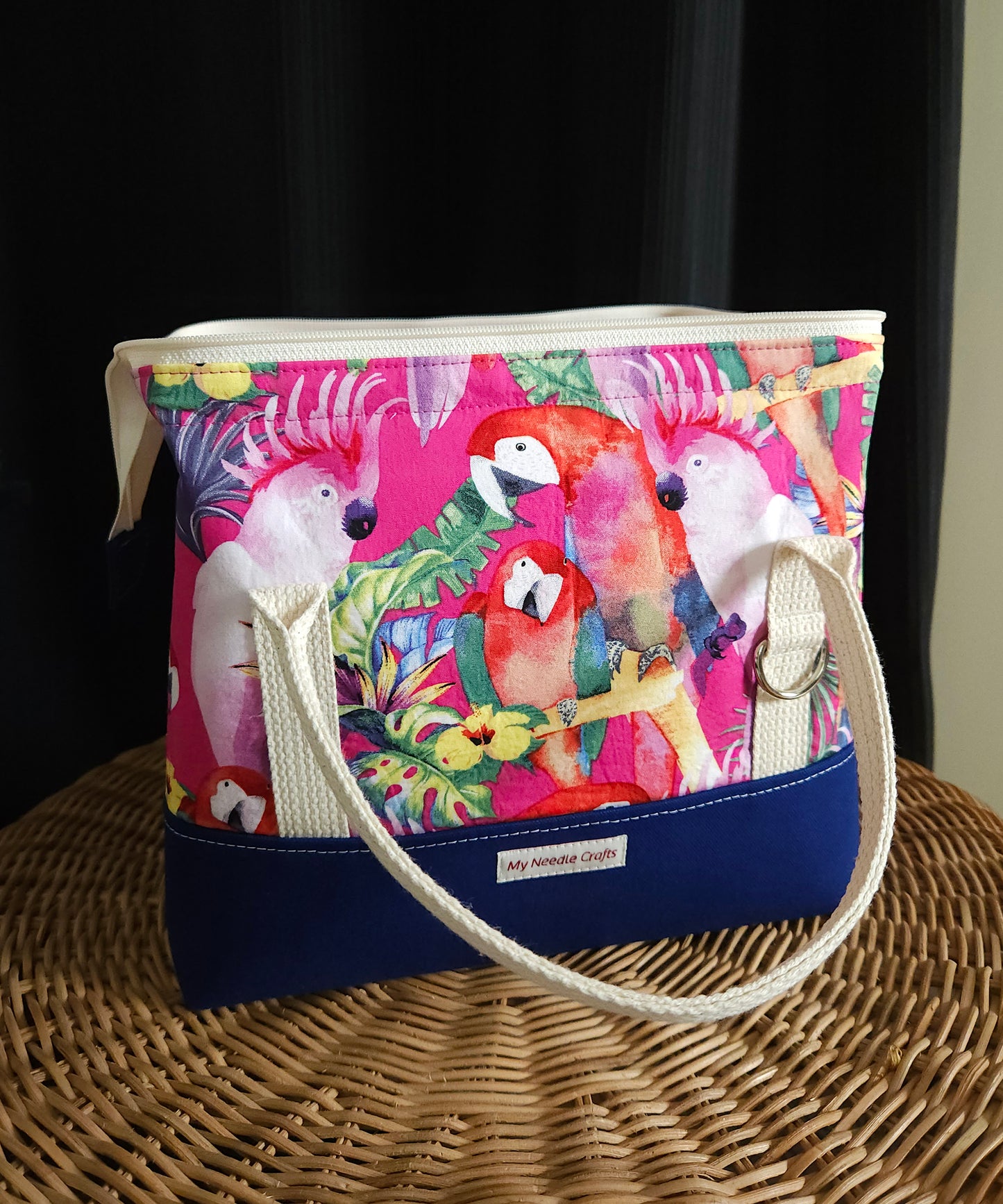 Parrot print Knit Night Project Bag