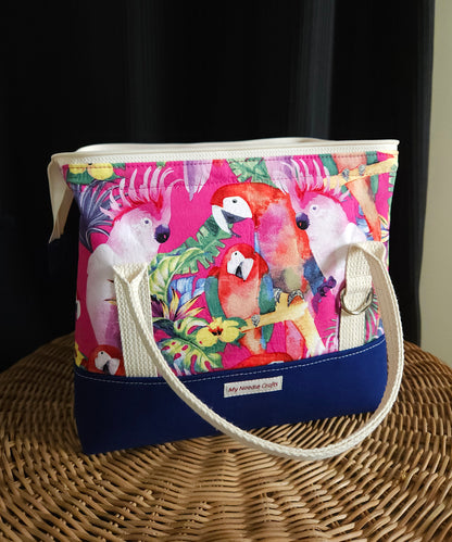 Parrot print Knit Night Project Bag