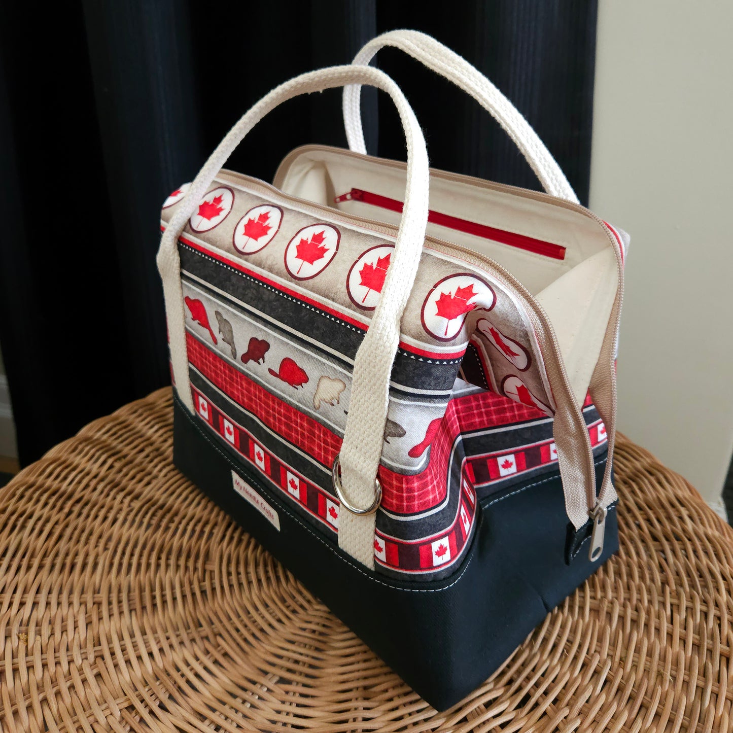 Oh Canada print Knit Night Project Bag