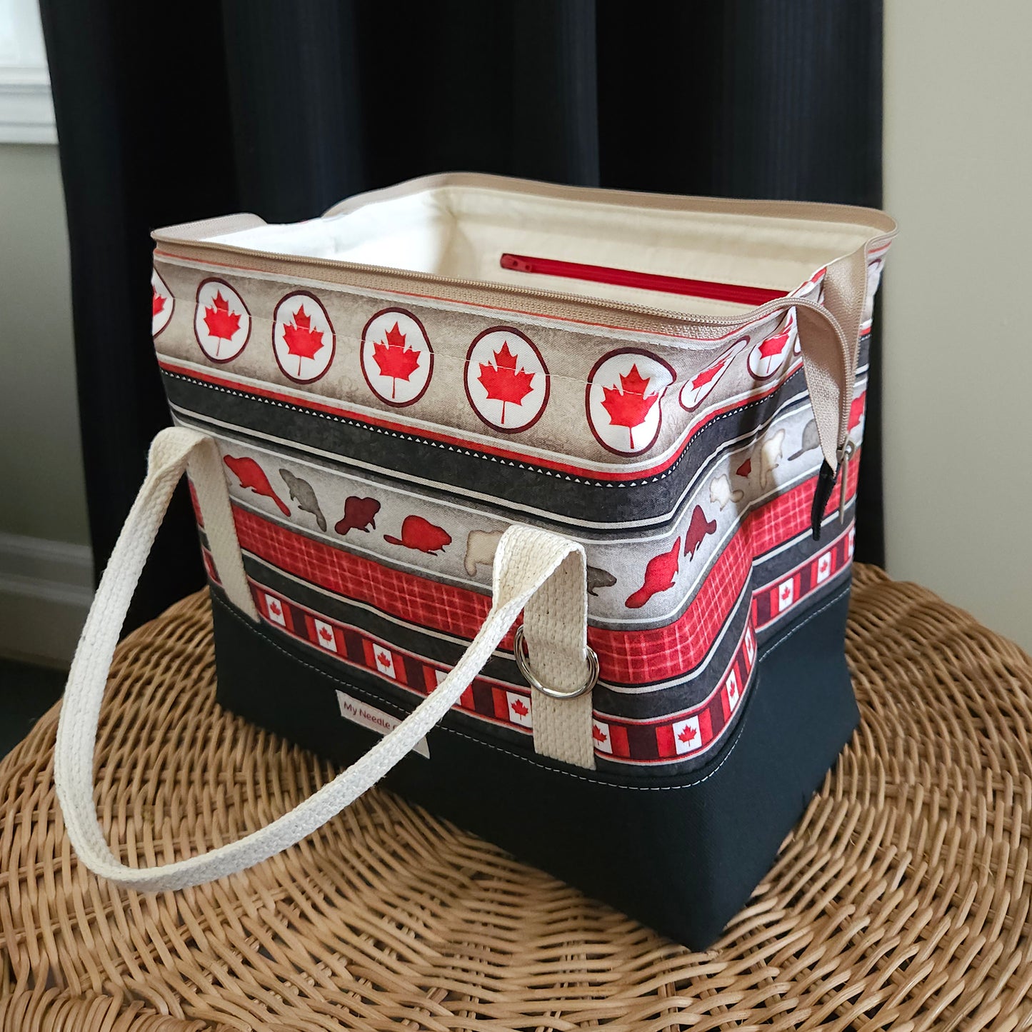 Oh Canada print Knit Night Project Bag