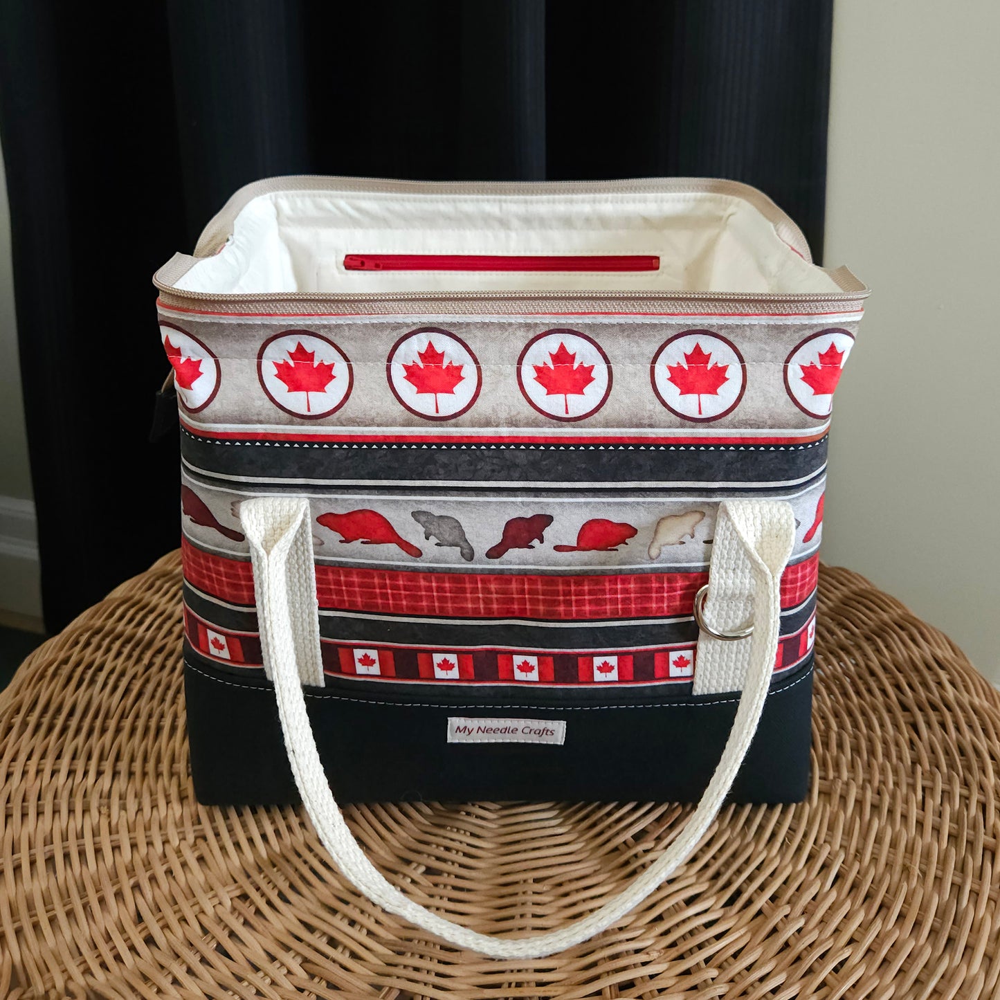 Oh Canada print Knit Night Project Bag