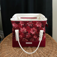 Red Maple Leaf Knit Night Bag