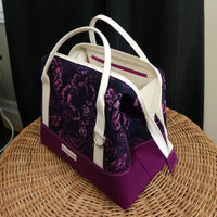 Purple Batik Butterfly Knit Night Bag