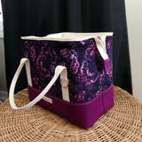 Purple Batik Butterfly Knit Night Bag