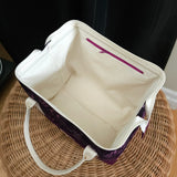 Purple Batik Butterfly Knit Night Bag