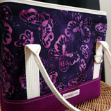Purple Batik Butterfly Knit Night Bag
