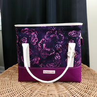 Purple Batik Butterfly Knit Night Bag