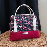 Birds and Berries print Knit Night Bag