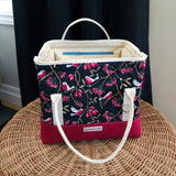 Birds and Berries print Knit Night Bag