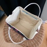 Birds and Berries print Knit Night Bag