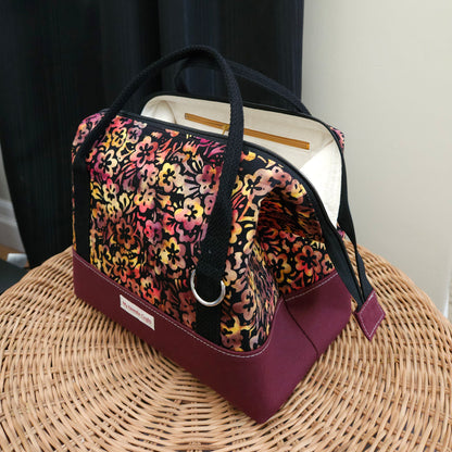 Autumn Floral Print Knit Night Project Bag