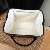Autumn Floral Print Knit Night Bag