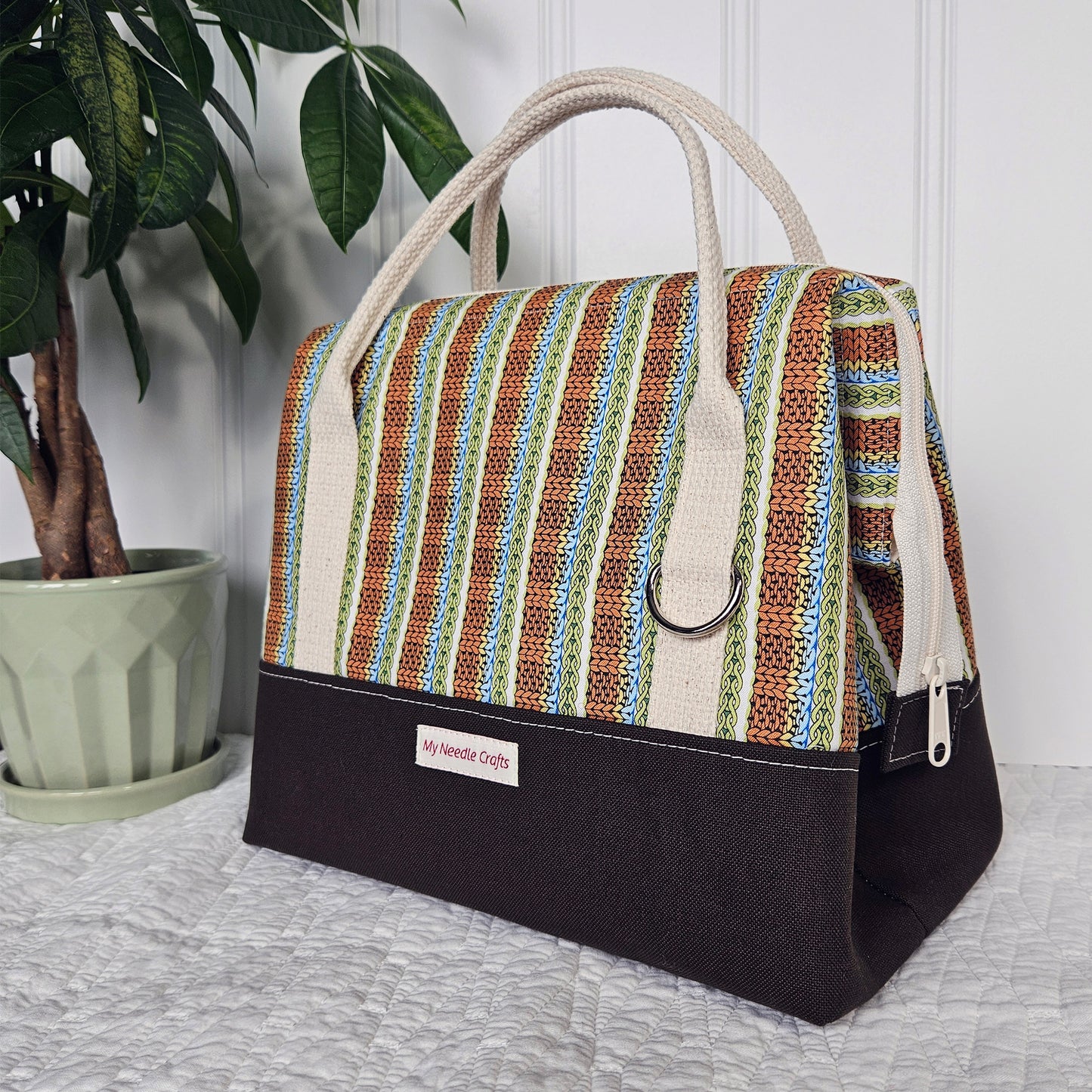Knit Stitch print Knit Night Project Bag