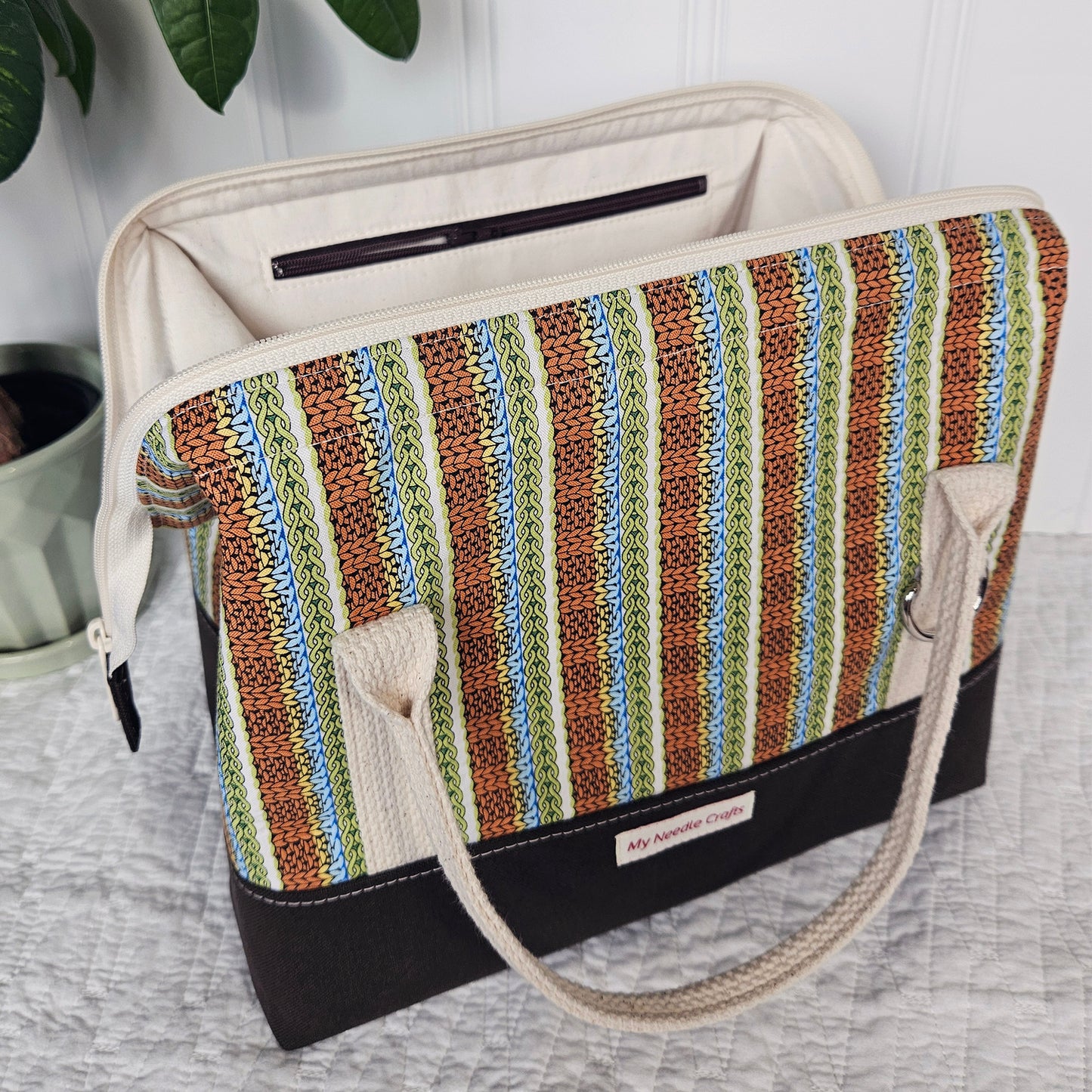 Knit Stitch print Knit Night Project Bag