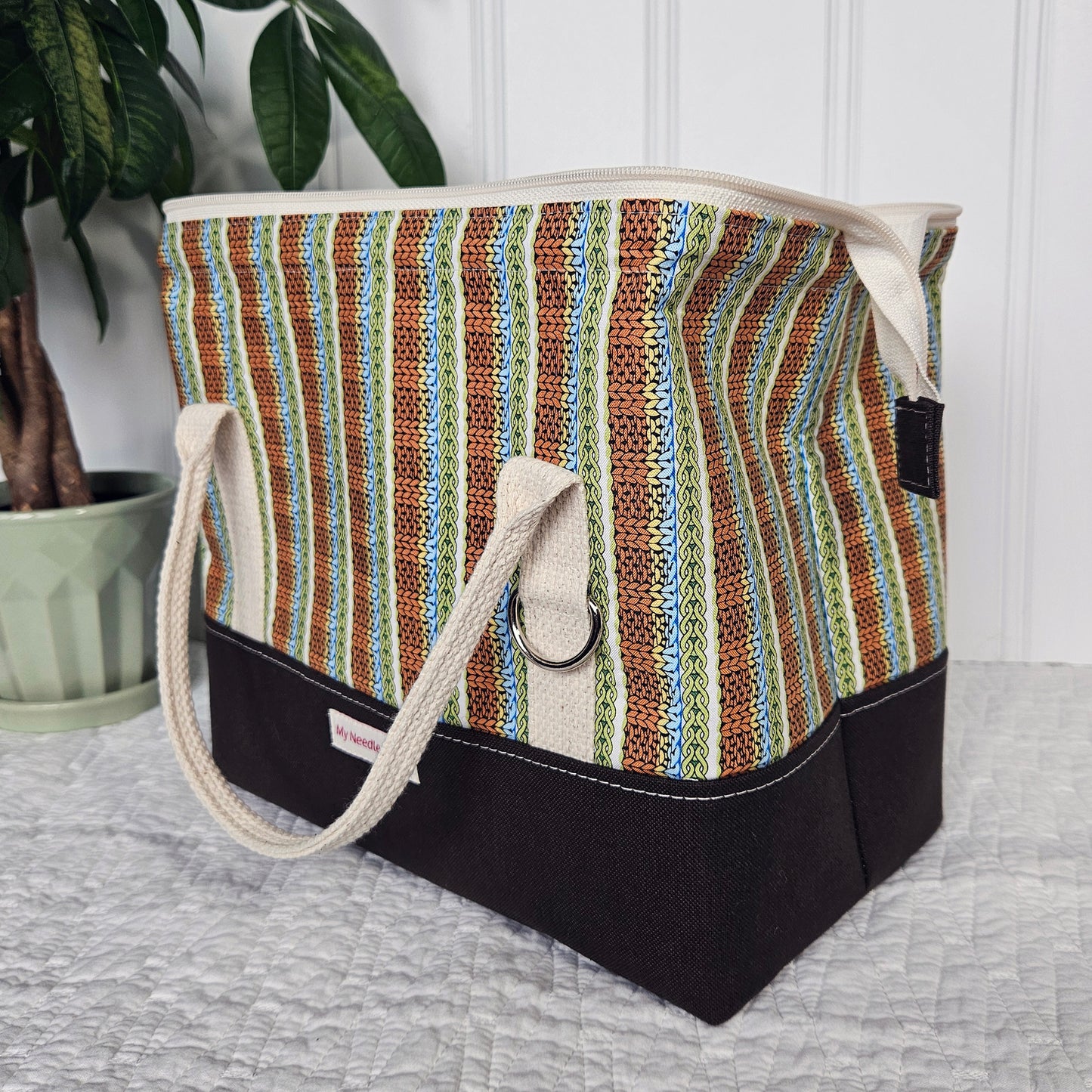 Knit Stitch print Knit Night Project Bag