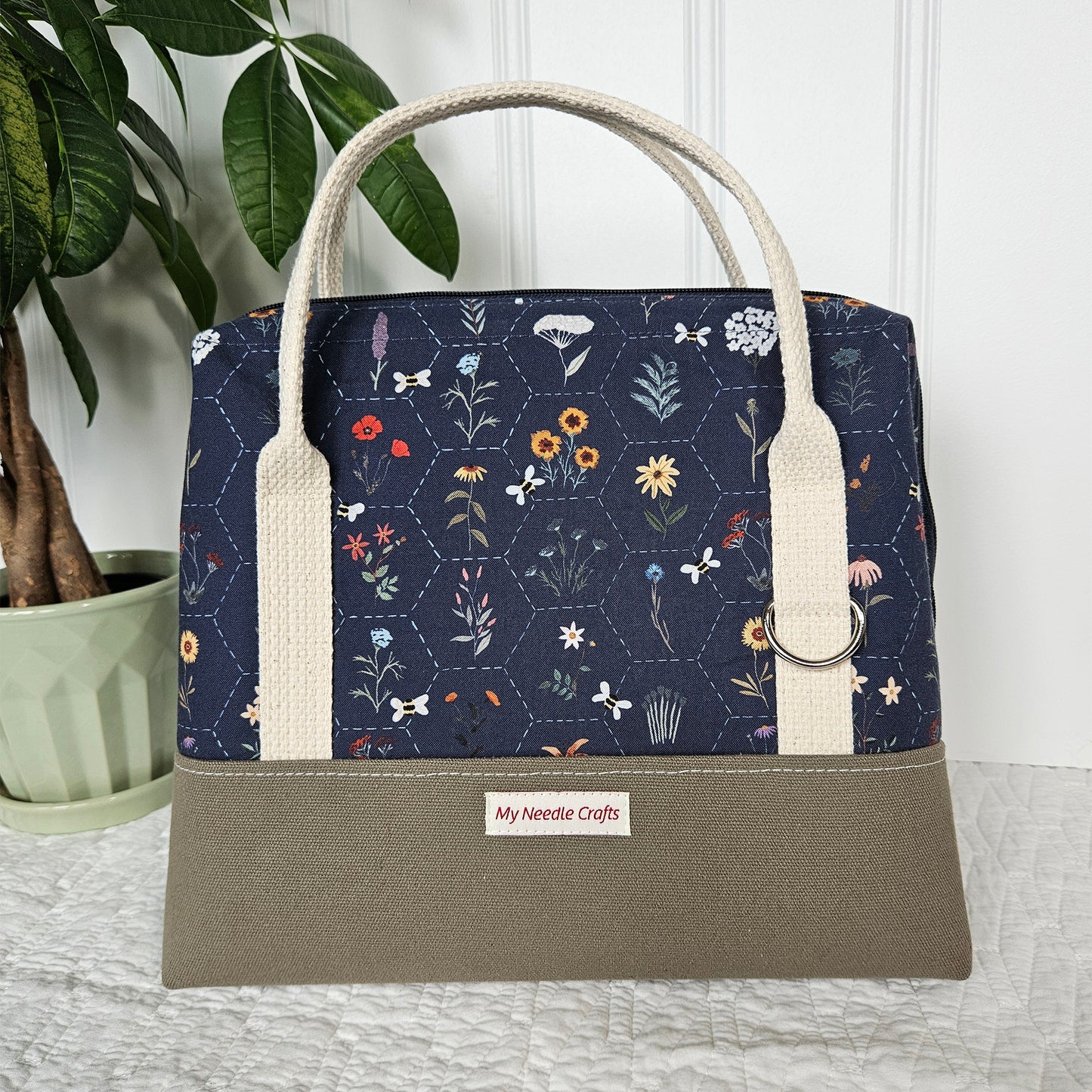 Wildflower Hexi print Knit Night Project Bag
