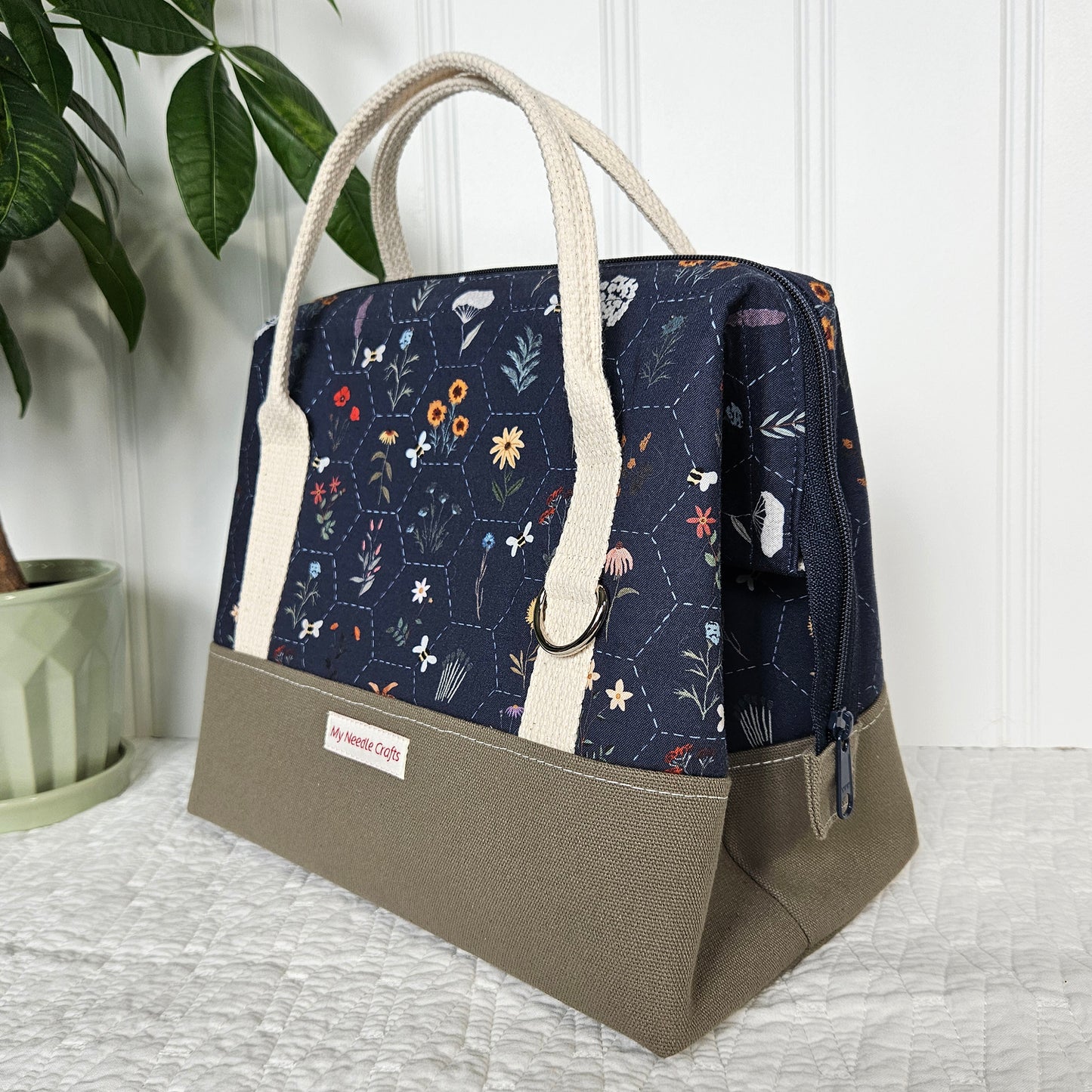 Wildflower Hexi print Knit Night Project Bag