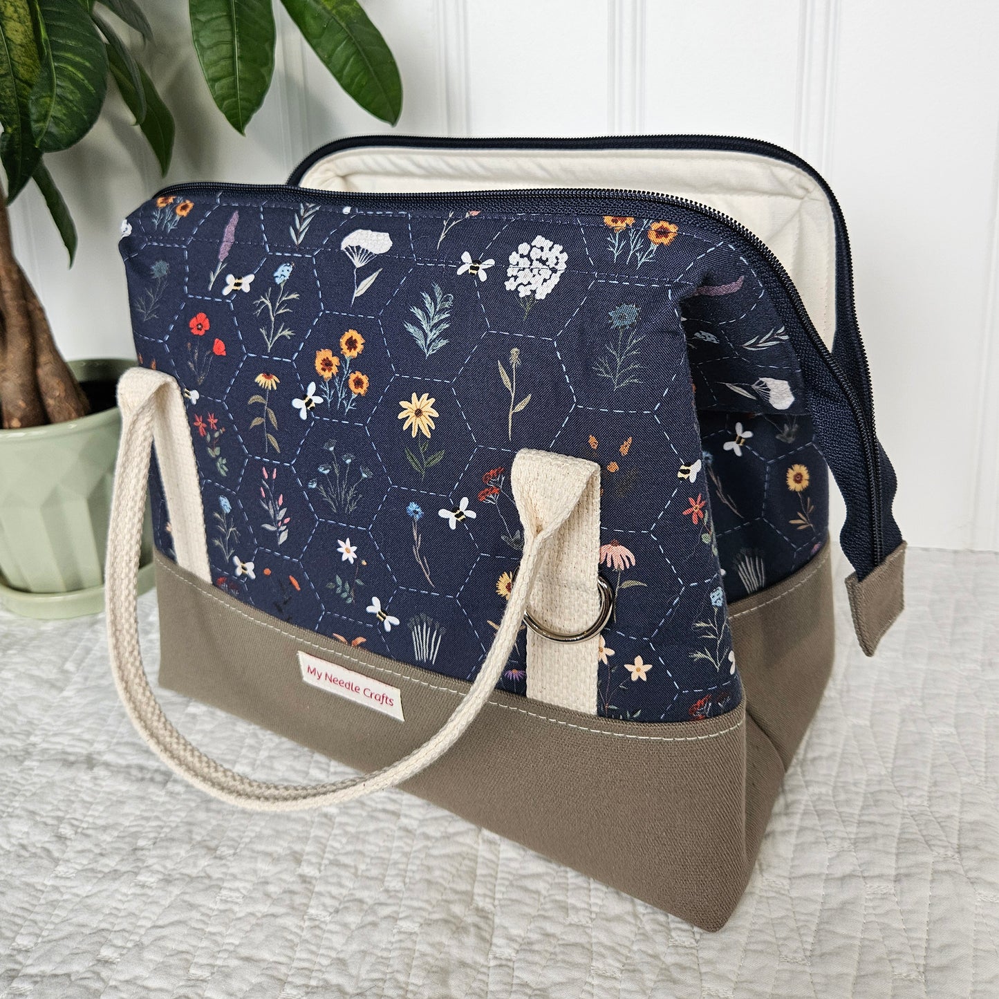 Wildflower Hexi print Knit Night Project Bag